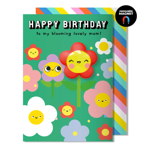 To My Blooming Lovely Mum Birthday | Flower Magnet Card