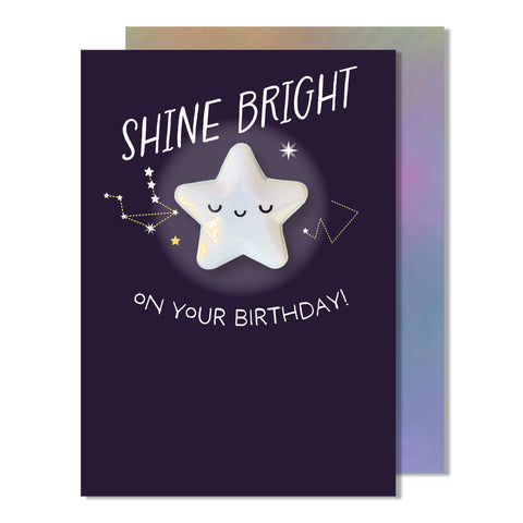 Shine Bright on your birthday card | Star magnet