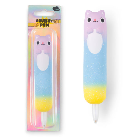 Rainbow Ombre Cat Squishy Pen | Kawaii Stationery