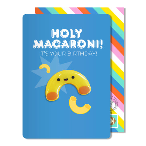 Holy Macaroni Birthday Magnet Card