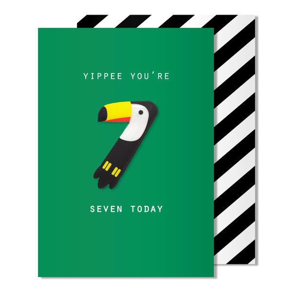 Age 7 Toucan Magnet Card
