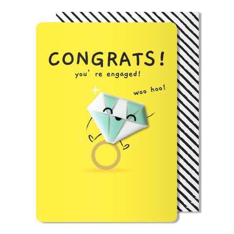 Congrats Your Engaged Magnet Card