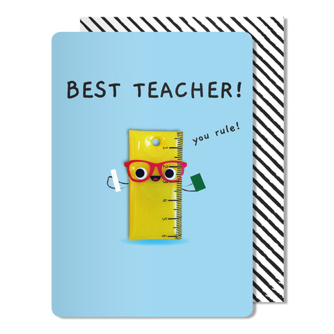 Funny Best Teacher You Rule Magnet Card
