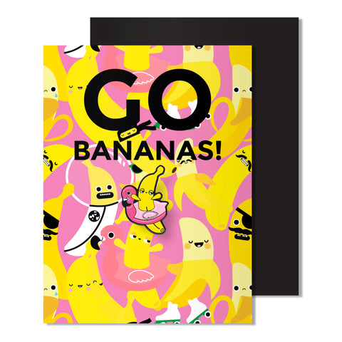 Enamel Banana Pin Card