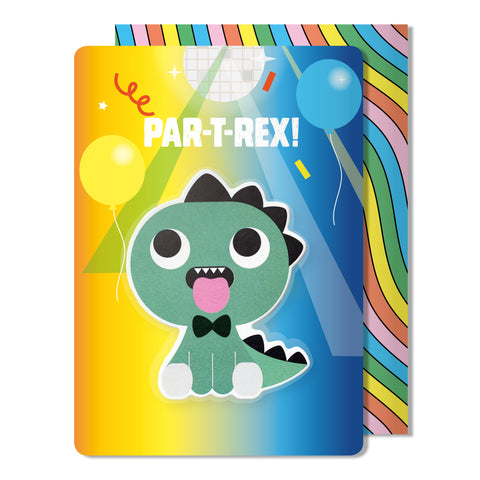Dinosaur Puffy Sticker Birthday Card