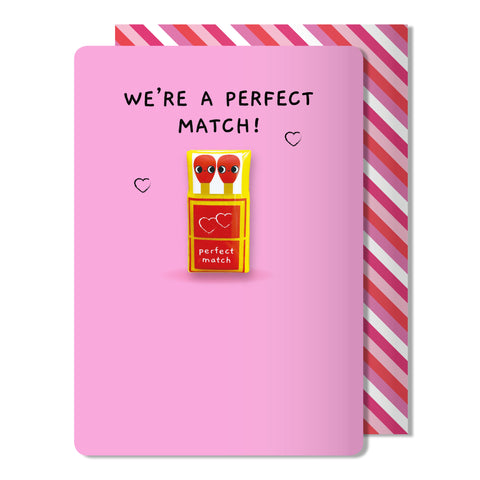 Valentines Perfect Match Magnet Card