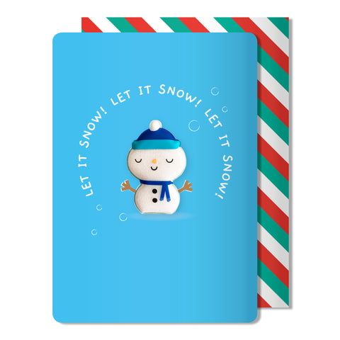 Christmas Snowman Magnet Card
