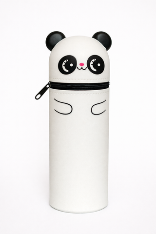 Kawaii Standing Silicone Pencil Case- Black & White Panda