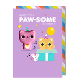 Paw-some Birthday Card | Cat Magnet