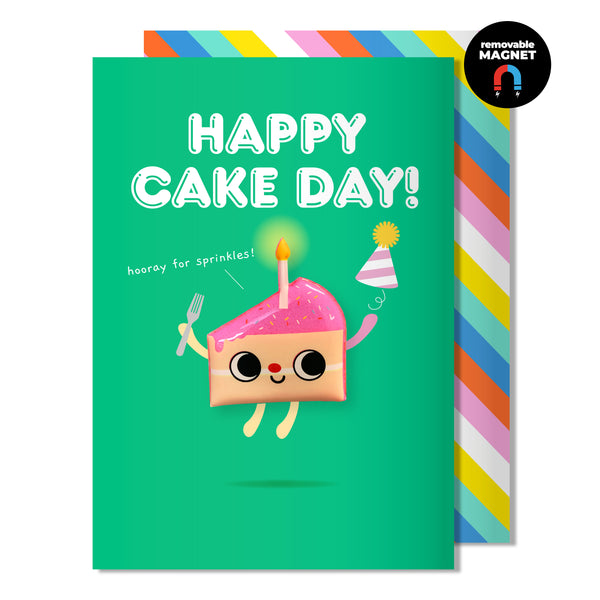 Happy Cake Day Birthday Card | 3D Greeting Cards | Magnet