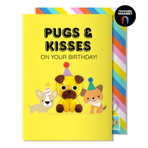 Pugs Birthday Card | 3D Greeting Card | Kid’s Birthday Card