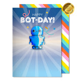 Shiny Robot Magnet Birthday Card