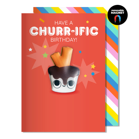 Birthday Churro Magnet Card