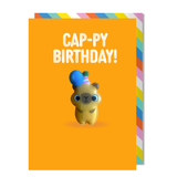 Cap-py Birthday Capybara  Magnet Card