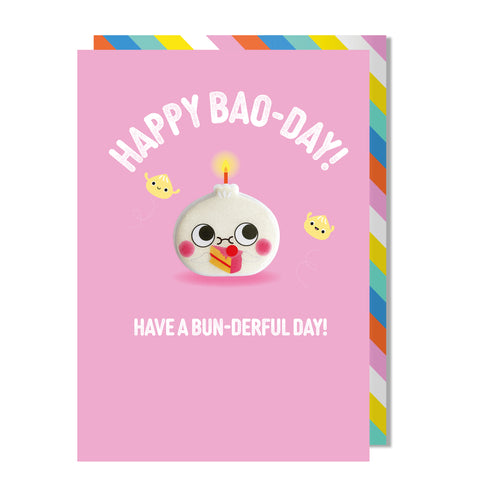 Happy Bao-day Birthday Card | Bao bun Magnet
