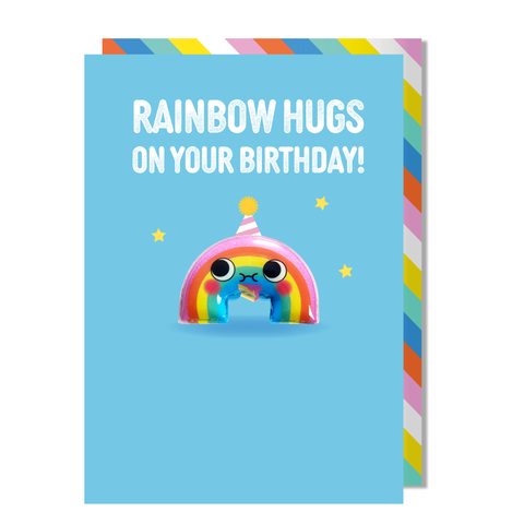 Rainbow Hugs birthday card | Rainbow Magnet