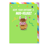 Hope your birthday is moo-velous birthday card | Highland Cow Magnet