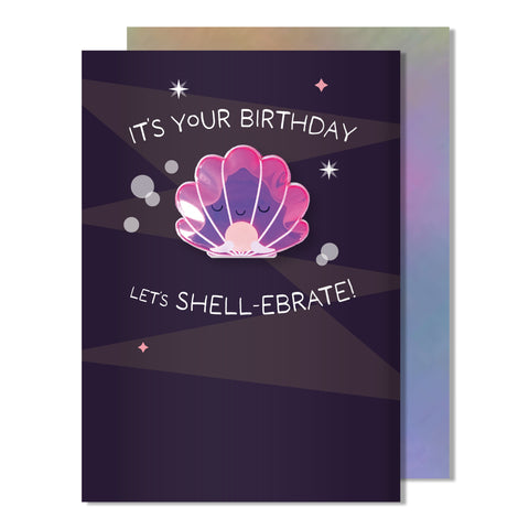 Shell birthday magnet card