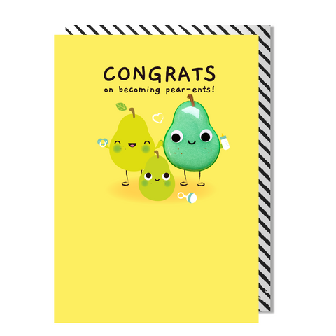 Congrats on becoming PEAR-ents New Baby Magnet Card