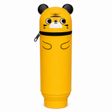 Fun Standing Silicone Pencil Case- Orange Tiger