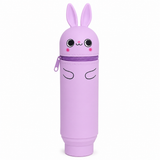 Lilac Bunny Silicone Pencil Case | Extendable Pen Holder