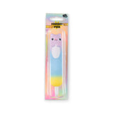 Rainbow Ombre Cat Squishy Pen | Kawaii Stationery