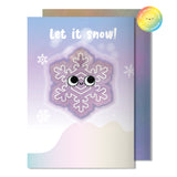 Let it Snow Christmas Card | Snowflake Rainbow Maker Window Sticker
