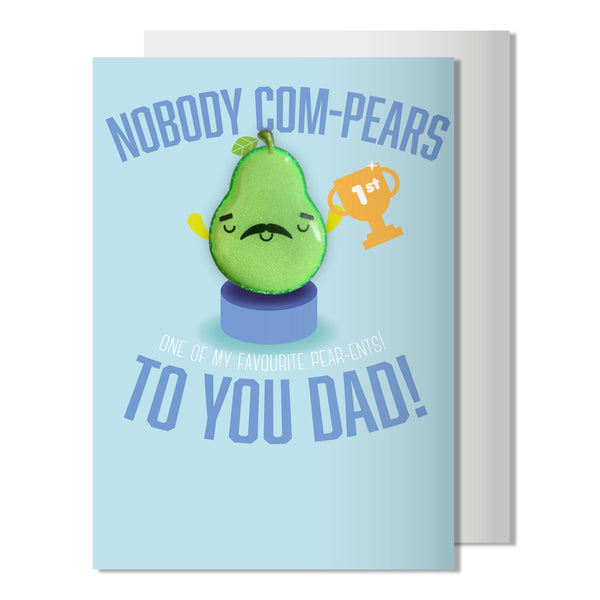 Pear Magnet Dad Card | Father's Day | Nobody Com-pears
