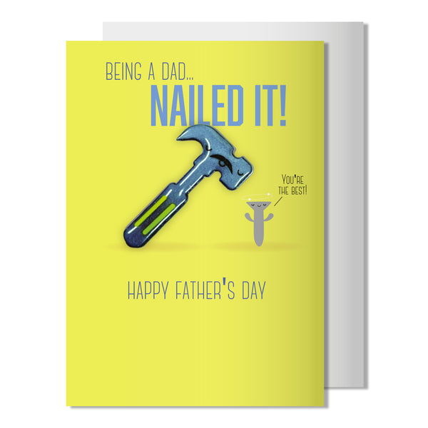 Hammer Father's Day Card | Magnet Attachment | Dad Card