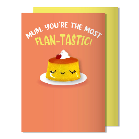 Mother's Day Magnet Card | Mum You're The Most Flan-tastic!