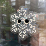 Let it Snow Christmas Card | Snowflake Rainbow Maker Window Sticker