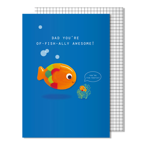Father's Day Of-Fish-ally Awesome Card
