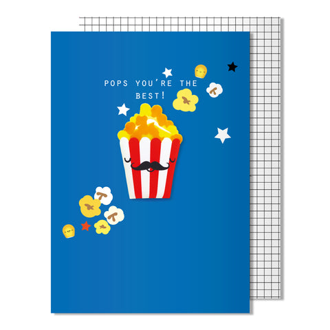 Father's Day Best Pops Card | Popcorn magnet
