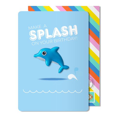 Birthday Dolphin Magnet Card