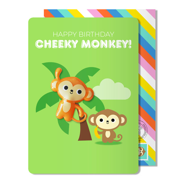 Birthday Monkey Magnet Card