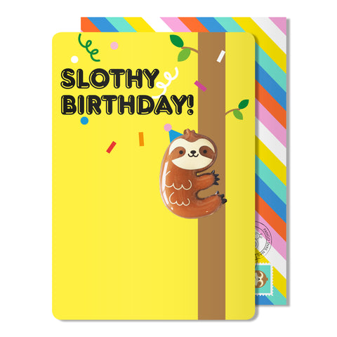 Funny Birthday Card | Sloth Magnet Card