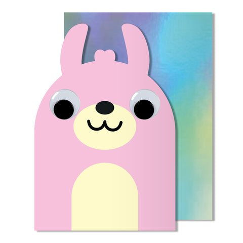Googly Eye Llama Card