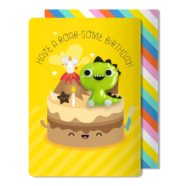 Birthday Dinosaur Magnet Card