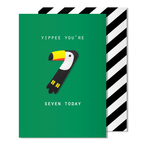 Age 7 Toucan Magnet Card