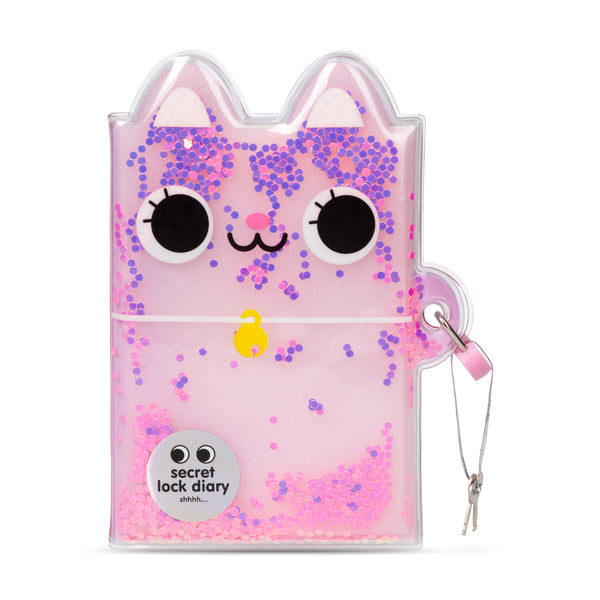 Cat Glitter Lock Diary | Kids Stationery