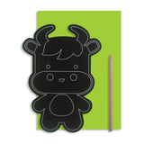 Scratch Art Cow Card