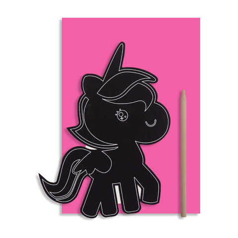 Scratch Art Unicorn Card