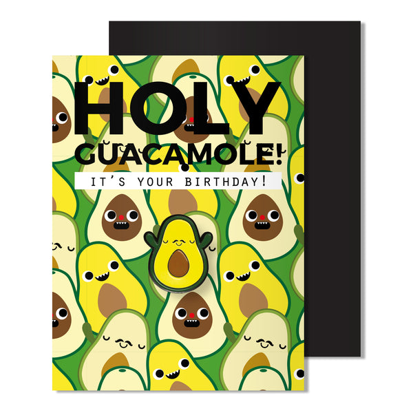 Enamel Avocado Pin Card