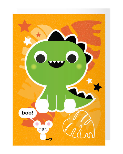 Dinosaur card | with temporary tattoos