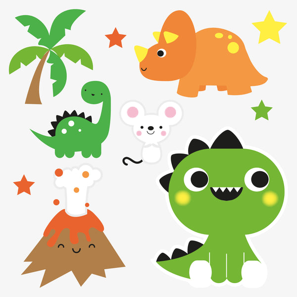 Dinosaur card | with temporary tattoos