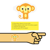 Monkey card | with temporary tattoos