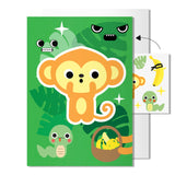 Monkey card | with temporary tattoos