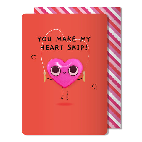 You Make my Heart Skip Magnet Card | Valentine's Day