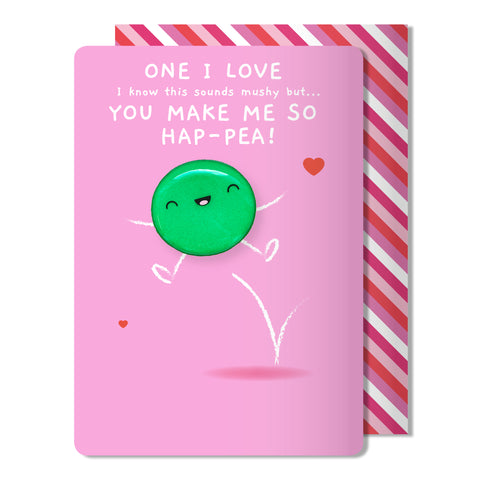 Valentine's Day You Make me so Hap-pea Card | Magnet Card