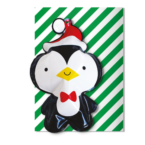 Christmas Penguin Inflatable Card